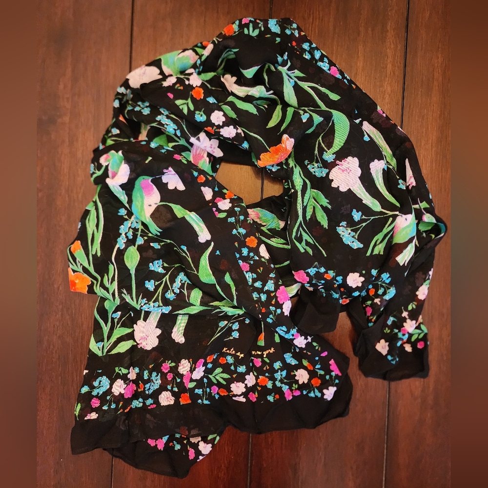 Kate Spate Hummingbird Garden Oblong Scarf